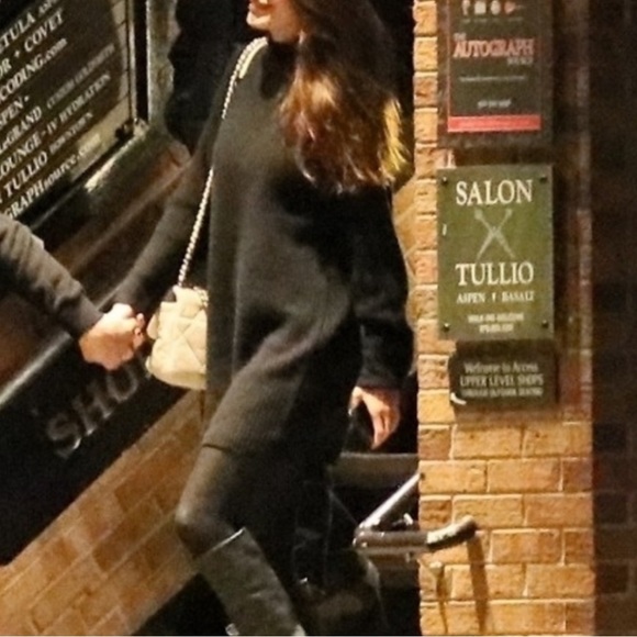 Camila Morrone x Naked Cashmere Sonya sweater dress black size S MSRP $395 - Picture 3 of 7